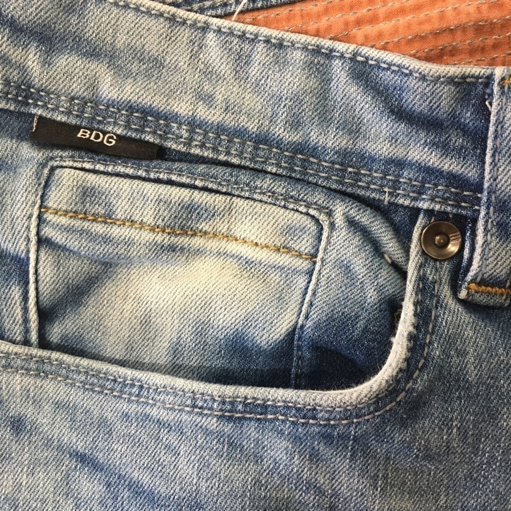 BDG men distressed skinny jeans blue size:33 - Picture 5 of 8